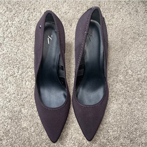 Womens Size 9.5 Simply Vera Vera Wang Stevie Wine Pointed Toe Stiletto Heel Pump - Picture 4 of 7